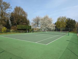 a tennis court with a net on it at Spixworth Hall Cottages in Spixworth