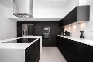 Kuchyň nebo kuchyňský kout v ubytování Black Stone Villa