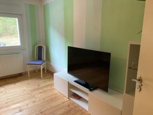 TV a/nebo společenská místnost v ubytování Ferienhaus Franziska