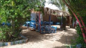 a group of bikes parked in front of a house at Al Salam Camp in Luxor