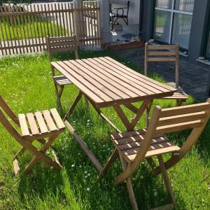 Vonkajšia záhrada v ubytovaní Wolfis Appartement