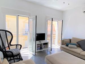 Televízia a/alebo spoločenská miestnosť v ubytovaní Casa San Juan 13 Casasol Centro
