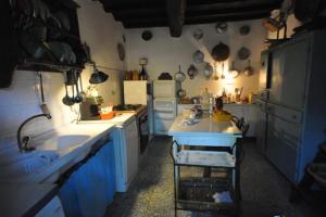 Kuchyňa alebo kuchynka v ubytovaní Antica casa colonica in pietra in Toscana