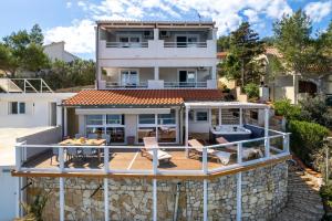 Balkón alebo terasa v ubytovaní Apartments Habek