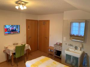 TV a/nebo společenská místnost v ubytování Chalet Medi