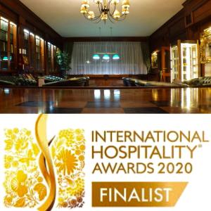 una señal para una institución de premios de hospitalidad en GRAND HOTEL SERGIJO RESIDENCE superior Adult only luxury boutique hotel, en Piešťany