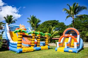 a set of inflatable slides in a park at VOI Andilana Beach Resort in Nosy Be
