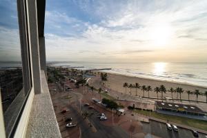 a view of the beach from a building at Gooderson Tropicana Hotel in Durban