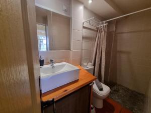 un bagno con lavandino e WC di I Love Perpignan Apartments 8 a Perpignano