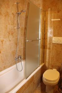 a bathroom with a shower with a toilet and a tub at Sant'Ambroeus in Milan