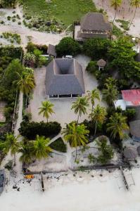 an aerial view of a house and palm trees at MARS A.K. VILLAS in Jambiani
