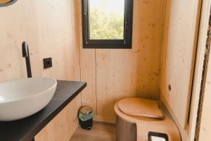 Koupelna v ubytování Parcel Tiny House I Les Jardins de la Thillaye