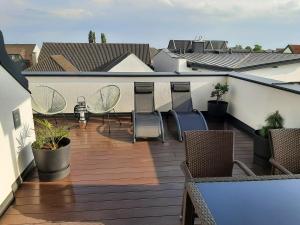 Balkon lub taras w obiekcie PENTHOUSE Griemann 1 mit Infrarotkabine und eigener Dachterrasse für max 4 Personen