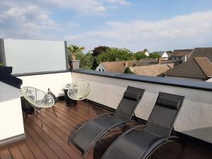 Balkon lub taras w obiekcie PENTHOUSE Griemann 1 mit Infrarotkabine und eigener Dachterrasse für max 4 Personen