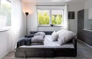 Ein Bett oder Betten in einem Zimmer der Unterkunft ☆ Stylisches Apartment in Gronau ☆ Direkt am St. Antonius-Hospital ☆ zentral gelegen