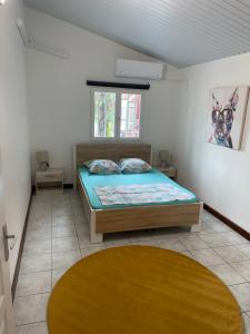 1 dormitorio con 1 cama en una habitación en SPACIEUX T5, en Kourou