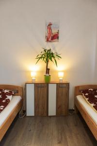 Postel nebo postele na pokoji v ubytování Elekes Apartmans