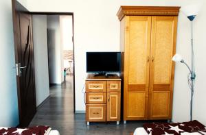 TV a/nebo společenská místnost v ubytování Elekes Apartmans