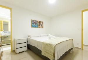 Postel nebo postele na pokoji v ubytování Paraíso Tropical! O mar é sua varanda!