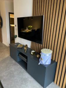 Televízia a/alebo spoločenská miestnosť v ubytovaní Top Hill apartmán - Kubínska hoľa