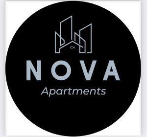 a black and white logo for nva apartments at Nova Apartments in Bogotá
