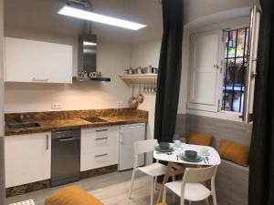 Kuchyňa alebo kuchynka v ubytovaní Bonito Loft San Miguel Centro Catedral Wifi