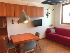 Χώρος καθιστικού στο Appartamento con vista sull'Alpe di Siusi +6 φωτογραφίες