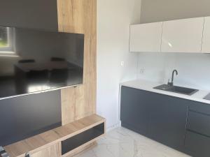 Kuchyň nebo kuchyňský kout v ubytování NOVA Apartamenty&Pokoje