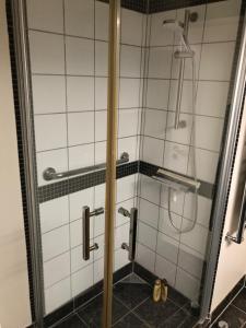 Bathroom sa Fredelig overnatning ved Sundet og Nørrestrand sø