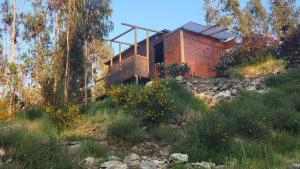 a house on top of a hill with trees at WoodHouse Near River - Near Ocean - Near Porto in Porto