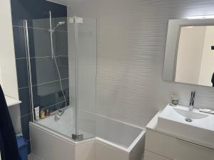 Ένα μπάνιο στο Superbe appartement T3 proche de la garrigue