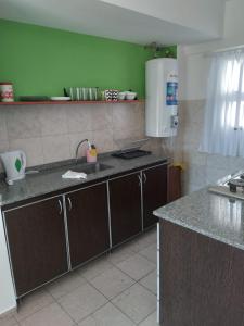 a kitchen with a sink and a counter top at Dpto CERCANIA in San Fernando