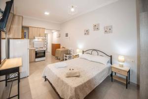 Η κουζίνα ή μικρή κουζίνα στο Lollas Studio 1 Acharavi Corfu