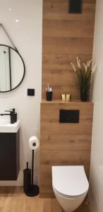 Kúpeľňa v ubytovaní Apartament u Kasi z widokiem na Zamek Malborski + 33 fotografií