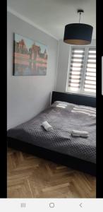 Posteľ alebo postele v izbe v ubytovaní Apartament u Kasi z widokiem na Zamek Malborski