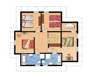 Půdorys ubytování Villapark Lipno Dreams - pet friendly