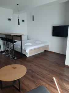 une chambre avec un lit, un bureau et une table dans l'établissement Vihor A21, à Kopaonik