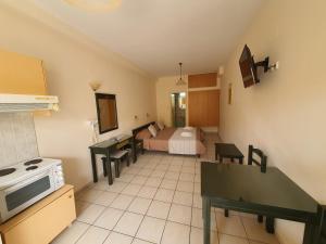 A kitchen or kitchenette at Zannis Hotel