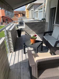Balkón alebo terasa v ubytovaní Furó-Lak 2 Apartman Hajdúszoboszló