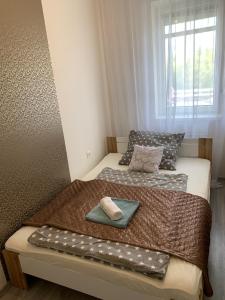Posteľ alebo postele v izbe v ubytovaní Furó-Lak 2 Apartman Hajdúszoboszló