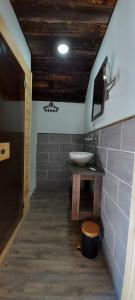 Koupelna v ubytování Chambre d'hotes le cycliste