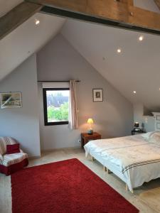 Posteľ alebo postele v izbe v ubytovaní Chambre Chagall - Closeries du Golfe