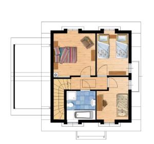 Půdorys ubytování Villapark Lipno Dreams - pet friendly