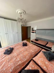 Postel nebo postele na pokoji v ubytování Ubytování U Mikeša