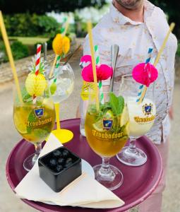 Hôtel Le Troubadour à Rocamadour的酒水