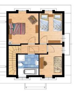 Půdorys ubytování Villapark Lipno Dreams - pet friendly