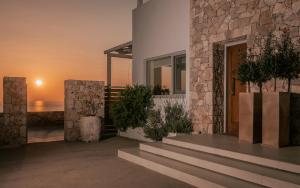 a villa with a view of the ocean at Avgi holiday villa in Agios Nikolaos