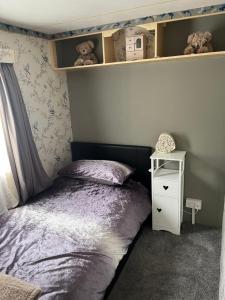 Кровать или кровати в номере Private Holiday home in calm site
