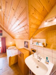 Koupelna v ubytování Sylpaulerhof Aparthotel