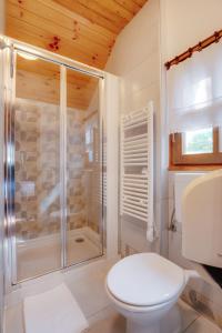 Ett badrum på Guesthouse Slovin Unique - Rastoke